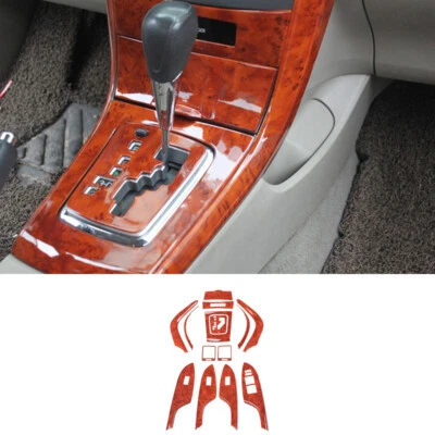 Cubierta de marco de decoración interior de madera marrón ABS para Toyota Corolla 2007-2013 CTV Foto 1 de 4