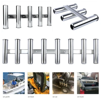3/4/5/6/8 Tube Fishing Rod Holder Stainless Steel Side Mount Kayak Boat Truck RV - image 1 of 4