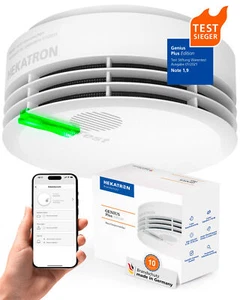 Hekatron Genius Plus Rauchmelder 10 Jahre Batterie Testsieger Stiftung Warentest - Bild 1 von 11