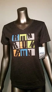 new asics womens run athletic t-shirt - Picture 1 of 3