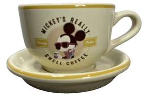 Mickey Mouse Coffee Cup & Saucer Disney Park Vintage Collectable - Picture 1 of 10