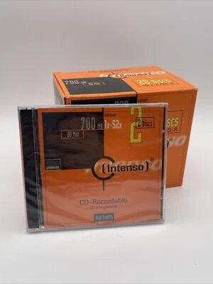 9 x Intenso CD-R80 CD Rohling 80 Minuten 700 MB  JewelCase 2 cd Case NEU - Bild 1 von 4
