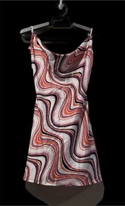 Mini Vestido Dolls Kill (L) Current Mood Swinging London Talla XS Remolino Cami Nuevo con Etiquetas - Imagen 1 de 3