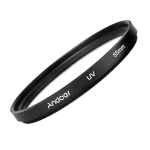 55mm Ultra-Violet Filter Lens Protector for Canon DSLR N7J4 - Picture 1 of 12