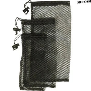 PAQUETE DE 3 BOLSAS DE ALMACENAMIENTO DE MALLA NEGRA MIL-COM MOCHILA ORGANIZADOR DE VIAJE ORDENADO - Imagen 1 de 3