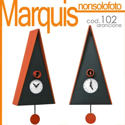 orologio a cucù art.102 "Norimberga"nero/arancio Pirondini Italia Time Marquis  - Immagine 1 di 2