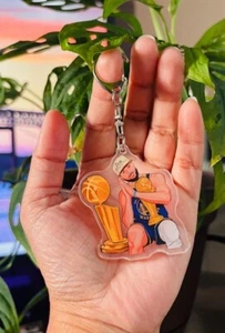 Steph Curry MVP Warriors Custom Acrylic Keychain - Picture 1 of 2