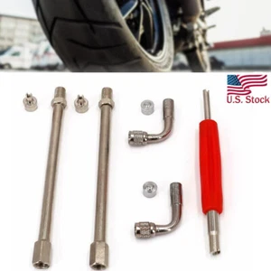 5Pcs 6" Straight Metal Dually Valve Stem Extenders Kit For car pickup trucks etc - Picture 1 of 10