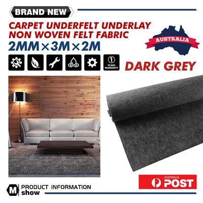 Underfelt Car Carpet Underlay 300cm×200cm Dark Grey For Ford Falcon 2005-2007 - image 1 of 4