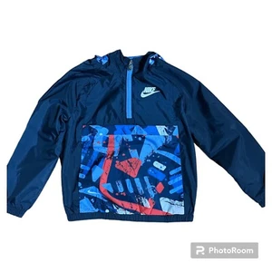 Nike Jacket Hooded Windbreaker Boys Full Zip Size 3-4Y Blue Kids NIKE Youth - Picture 1 of 2