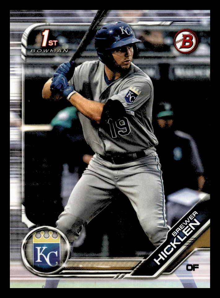 Brewer Hicklen 1st 2019 Bowman #BP-72 Kansas City Royals Mint - Image 1 of 2