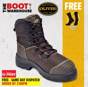 Oliver 65490 150mm Work Boots Steel Cap Safety Lace-Up 100% WATERPROOF! - Picture 1 of 10