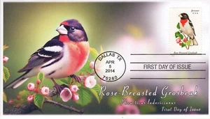 AO-4889-2, 2014, Songbirds, First Day Cover, Add-on Cachet, Standard Postmark, R - Picture 1 of 1