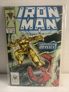 Iron Man #218 (Marvel 1987) 1st App Iron Man's Deep Sea Armor! - Picture 1 of 5