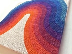 Verner Panton MIRA-KURVEN Multicolor LINEN Original Kartell ARTEMIDE Space Age - Picture 1 of 6