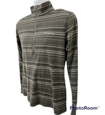 Columbia 1/2 Cremallera Ligero Pull Over Manga Larga Gris/Blanco Para Mujer Talla Grande Foto 1 de 4