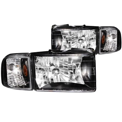 ANZO USA 111067 Dodge Ram Cristal Negro con Conjunto de Faros Esquineros - (Sol... Foto 1 de 2
