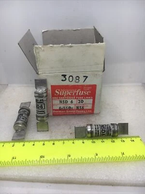 NSD6 6 Amp Amps Superfuse Dorman Smith 550V ac 80 kA HRC 11 Cartridge Fuse NOS