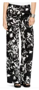 Lauren Ralph Lauren Black Pearl Floral Print Wide Leg Pants Womens Size 4 (1635) - Picture 1 of 7