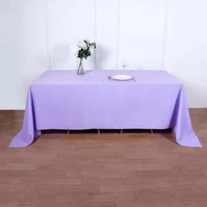 90x132-Inch RECTANGULAR Polyester Tablecloths Reception Catering Wedding Party - Picture 1 of 259