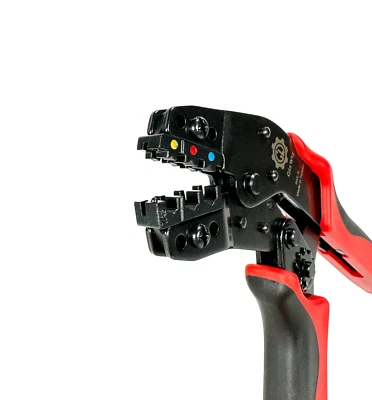GIZWIZ MINI Ratchet Crimp Tool for Insulated Heat Shrink Wire Terminal AWG 24-14