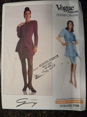 Vogue 2162 Genny Designer Original 1988 Pattern size 12 Uncut   - Image 1 of 3