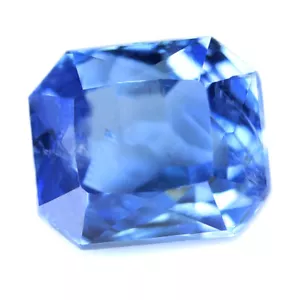 Certified 1.11ct Natural Ceylon Cornflower Blue Sapphire 5.5x4.7mm Asscher Cut - Picture 1 of 3