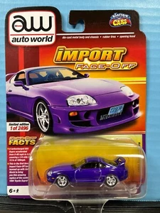 1/64 AUTO WORLD HOUSE OF CARS IMPORTACIÓN CARA A CARA 1994 TOYOTA SUPRA PÚRPURA 1994 - Imagen 1 de 2