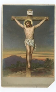 Jesus am Kreuz Kreuz Kreuz Kreuzigung Religiöse Kunst Postkarte - Bild 1 von 2