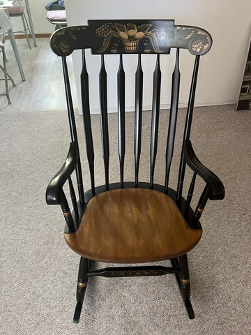 L . Hitchcock Vintage Antique Rocking Chair- Excellent Condition Cover