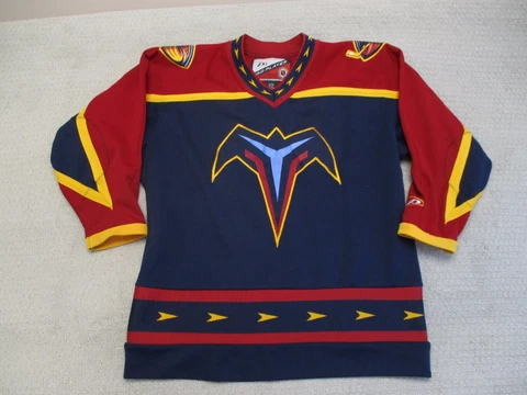 Vintage Atlanta Thrashers Pro Player Jersey Boys Extra Large NHL Hockey Youth Cover