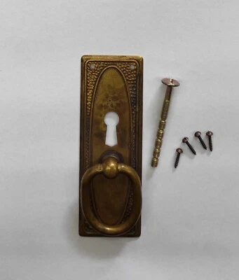 MANIGLIA PER MOBILI , ANTA, PORTINA, CASSETTO, MANOPOLA  OTTONE ANTICO 34X97 - Immagine 1 di 2