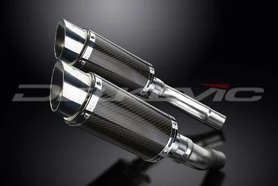 Silenciadores redondos de fibra de carbono Delkevic 8" Triumph Street Triple R - escape 07-12 Foto 1 de 3