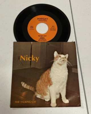 1982 NICKY The Talking Cat 7" Vinyl 45 Record from 1972 UNUSED MINT Steve Allen Foto 1 de 4
