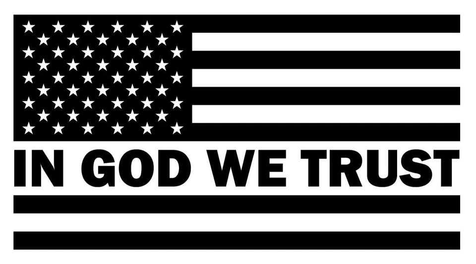 American Flag In God We Trust Decal - Image 1 of 1