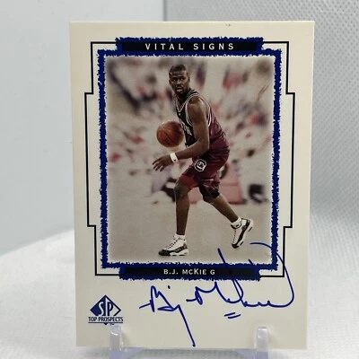 1999 SP Top Prospects Vital Signs B.J. McKie On Card Autograph - South Carolina - Image 1 of 4