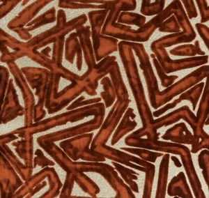 S. Harris Modern Abstract Cut Velvet Fabric- Depiction / Spice 2.0 yds 0938103 - Picture 1 of 2
