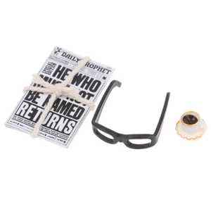 1: 12:12 Puppenhaus Miniaturzeitung Brillen Modell Magazine Bücher DIY ^^i