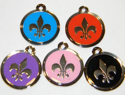 Etiqueta para mascotas Di Lis de flor llena de color envío gratuito a Estados Unidos Foto 1 de 1