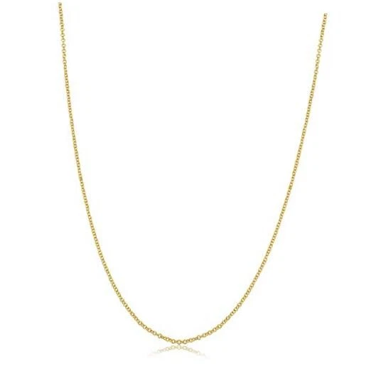  14k Gold Filled Or White Gold Filled Cable Chain 18 inch Yellow 1.3 mm - wide - Image 1 of 4