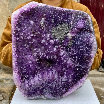 20.25LB Natural Amethyst agate geode quartz cluster crystal specimen Healing - Image 1 of 4