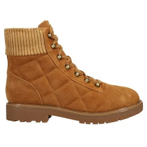 Easy Spirit Lakely X Martha Stewart Quilted Round Toe Combat Womens Brown Casua - Picture 1 of 5