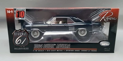 1964 Black Buick Riviera 1:18 Scale Diecast By Ertl Highway 61 #50371 - Image 1 of 4