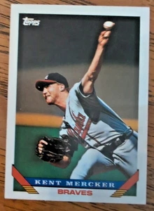 Tarjeta de béisbol Topps #144 Kent Mercker Atlanta Braves 1993 como nueva - Imagen 1 de 2