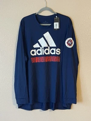 Men’s 3XL NWT New England Revolution Adidas Vintage Long Sleeve Shirt Navy - Image 1 of 4