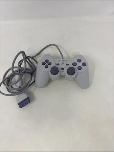 Controlador oficial OEM Sony PlayStation PS One PS1 blanco con cable probado - Imagen 1 de 7