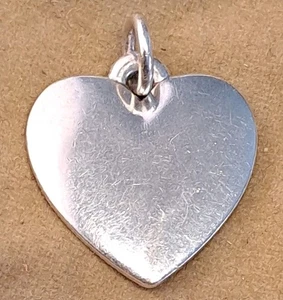 James Avery Sterling Silver Classic Solid Heart Pendant Charm 1" NICE Old Marks - Picture 1 of 7