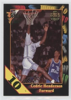 1992 Wild Card Collegiate 10 Stripe Cedric Henderson #87 - Image 1 of 2