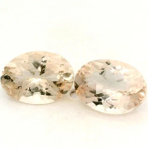 1.41Ct 2 PCS UNTREATED LIGHT PEACH PINK MORGANITE GEMSTONE FROM BRAZIL - Picture 1 of 1