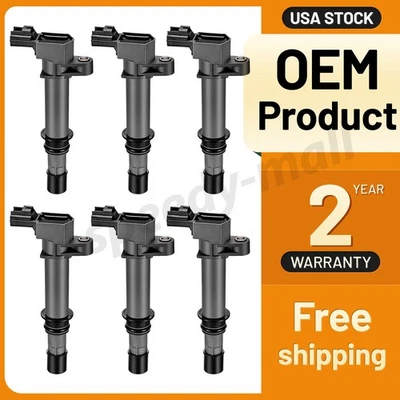 6 Ignition Bobinas Pack UF270 UF297 For 2006 Mitsubishi Raider 3.7L V6 Foto 1 de 4